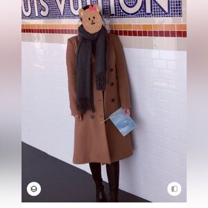 Brown Maje wool coat